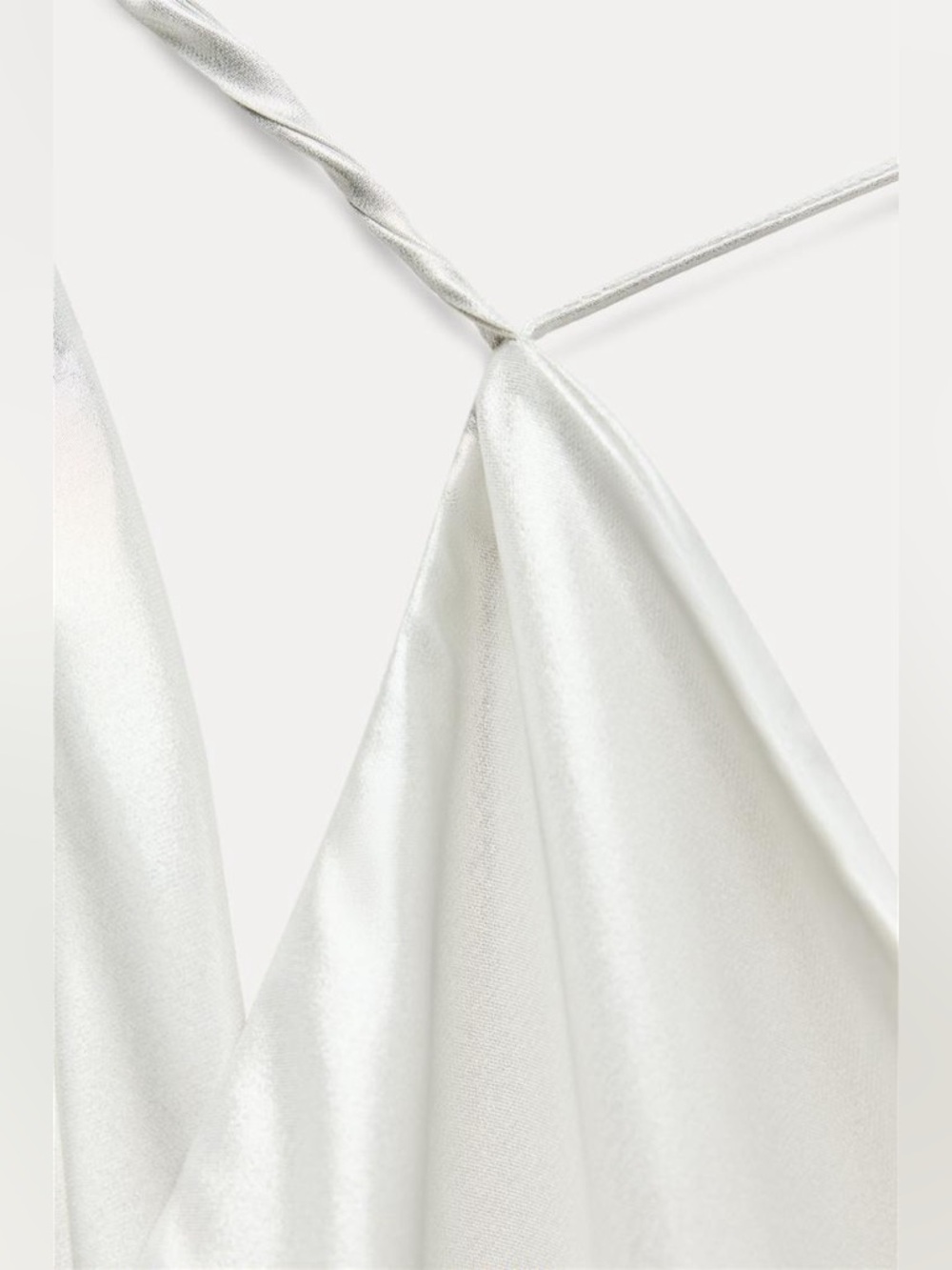 Zara Elegant Silver Satin One-Shoulder Maxi Dress Plus Size XXL - Picture 5 of 5